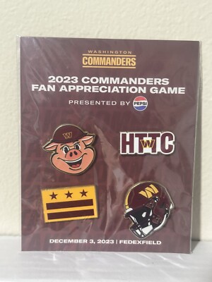 Washington Commanders - Pin Set 2023 Fan Appreciation Game SGA HTTC