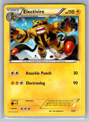 2016 Pokemon XY Trainer Kit Electivire #4/30