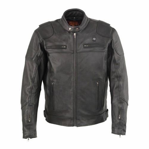 NEXGEN HEAT MENS HEATED VENTED MOTORCYCLE LEATHER JACKET w/ GUN POCKET - USACR - Picture 8 of 10