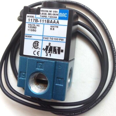 One Brand New MAC 117B-111BAAA Solenoid Valve
