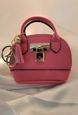 Luxury Pink Leather Purse Charm/ Keyring NWOT
