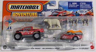 2025 Matchbox Adventure Pack MBX Arctic Rescue | Snow Thrasher  | Snowmobile