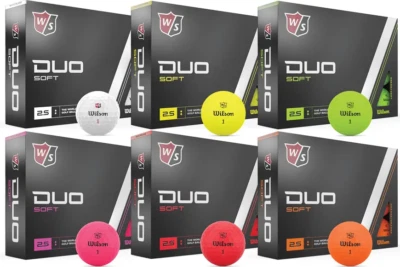 Wilson Staff Duo Soft 2,5 Golfball verschiedene Farben in matter Oberfläche