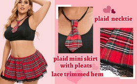 School Girl Outfit Lingerie Plus Size Sexy Schoolgirl Costume Christmas Cosplay