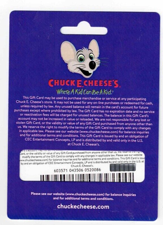 Chuck E Cheese Gift Card chuck-e-cheese-gift-card