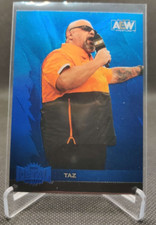 2022 SkyBox Metal Universe AEW #74 Taz BLUE SP wrestling card