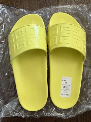 GIVENCHY 4G Logo Women Leather Sandals Fluo Yellow 38EU | eBay display picture 3