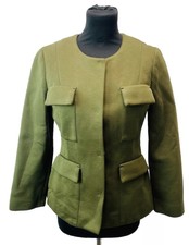 Erika Cavallini Military Green Multi Pocket Women’s Blazer Size It 42 Uk 8