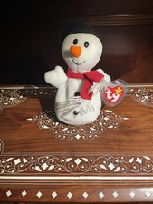 Ty Snowball 1997 Snowman Bear 4 Th Gen PVC 7 Beanie Baby MWMT