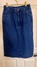 Cherokee Womens Blue Vintage Denim Straight Pencil Midi Skirt Size Medium/Large