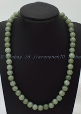 Natural Wonderful 8mm A Green Jade Round Beads Gemstone Necklace 16-36 In