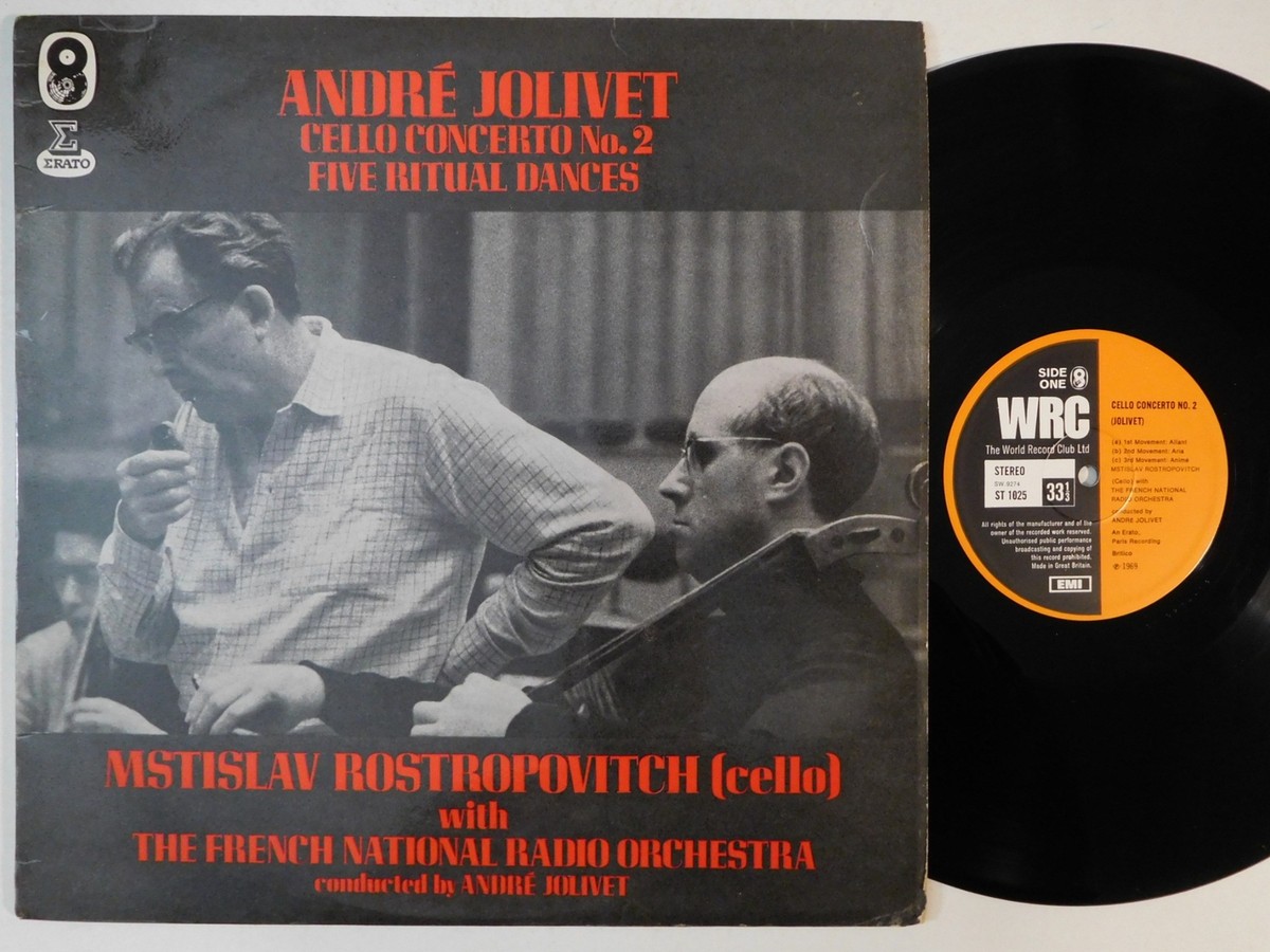 その他 LP Andre Jolivet Jolivet: Cello Concerto No. 2, Five REL2501 ERATO Japan Vinyl /00260 ROSTROPOVITCH Jolivet Cello Concerto No 2 WRC ERATO LP