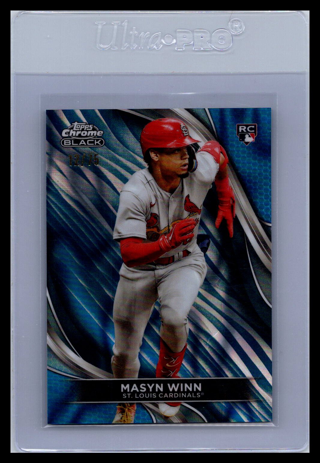 2024 Topps Chrome Black #46 Masyn Winn Blue Refractors #/75
