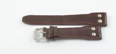 VINTAGE BOB RINDSLEDER FLIEGER LEDER ARMBAND 20MM MIT DORNSCHLIESSE 16MM 3 NEU
