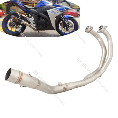 For Yamaha YZF R3 R25 MT-03 Exhaust System Slip On Header Front Link Pipe 51mm