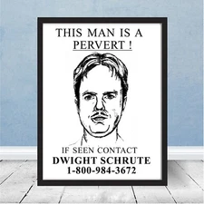 The Office Dwight K Schrute Pervert Flyer Replica Prop Dunder Mifflin Gift Pam