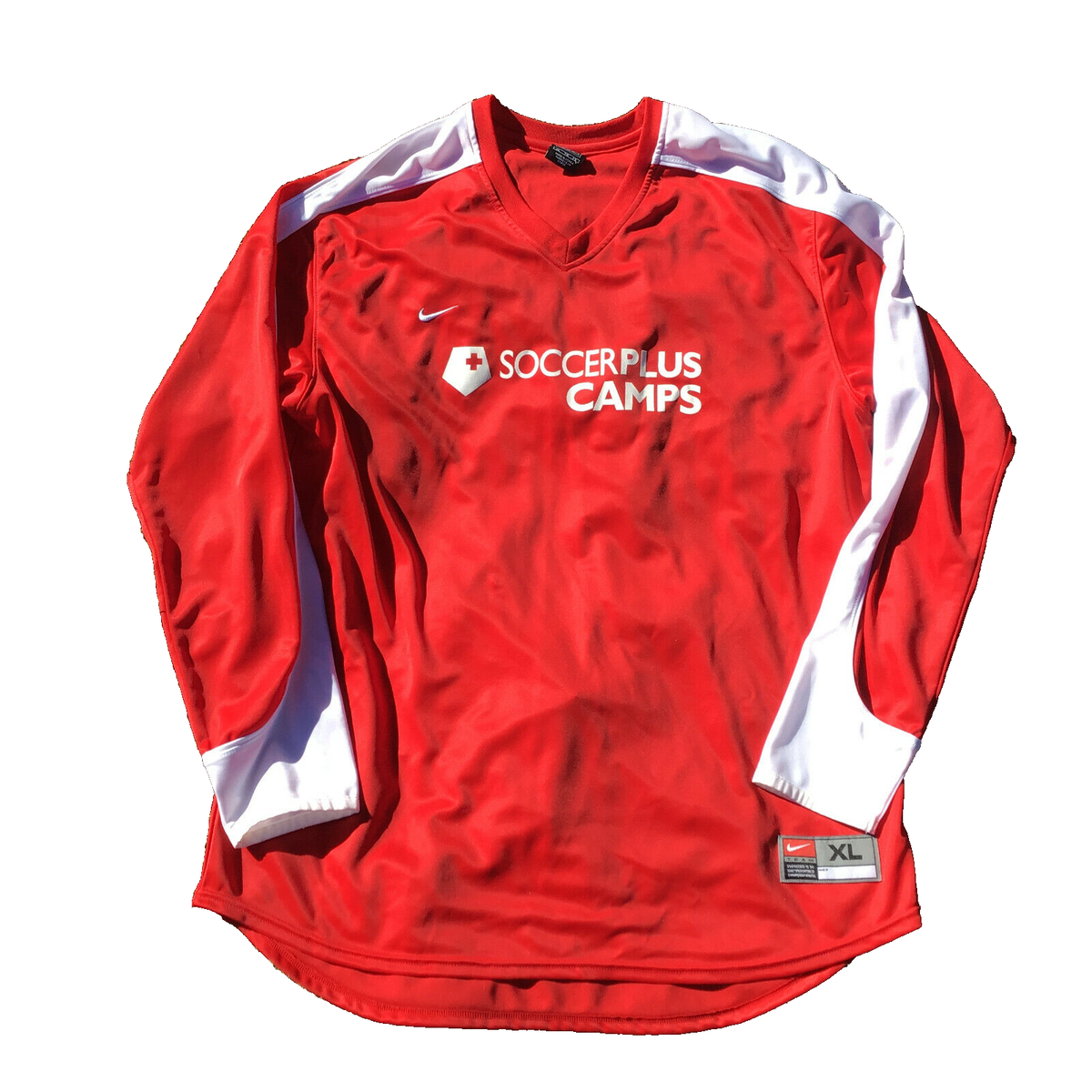 Nike Team Long Sleeve Soccer Plus Camp Red Jersey Size XL Shirt