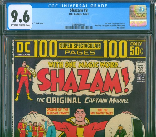 SHAZAM #8 ⭐ CGC 9.6 ⭐ ¡Emisión de 100 páginas Black Adam & Mr. Tawny! DC Comic 1973 - Imagen 2 de 4