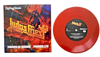 Judas Priest  - Crown Of Horns / Schmerzmittel rot transparent + Rolling Stone Mag