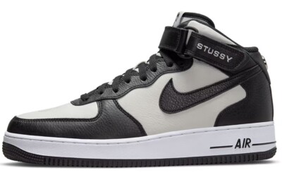 Nike Air Force 1 Mid x Stüssy Black & Light Bone DJ7840-002  SZ 12