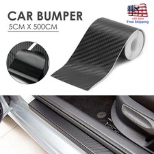 Carbon Sticker Fiber Protector Sill Scuff Cover Anti Scratch Strip Car Door Body