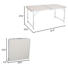 4FT Folding Table Aluminium Alloy Indoor Outdoor Picnic Party