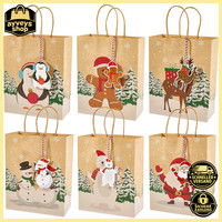 GeschenktüTen Weihnachten 24 StüCk PapiertüTen Mit Henkel Kraftpapier