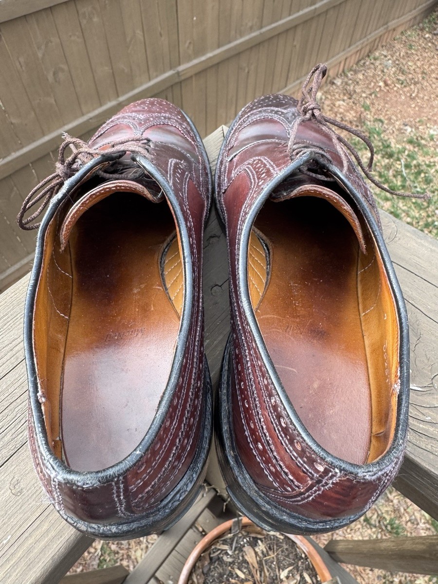 Allen Edmonds Vintage MacNeil Shell Cordovan Burgundy 7D Longwing