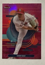 2025 Topps Finest #169 Sonny Gray UNCOMMON MAGENTA REFRACTOR /300 Cardinals