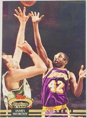 James Worthy Los Angeles Lakers 1992-93 Topps Stadium Club #327  