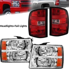 Headlights Wtail Lights Assembly Fit 2007-2013 Chevy Silverado 1500 2500hd