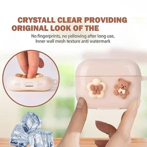 Cute Teddys Bears Bows Soft Silicone Case For Wireless Earbuds 2025 Release