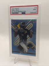 2022 Topps Finest Oneil Cruz RC Sky Blue Refractor Rookie #/300 Pirates PSA 9