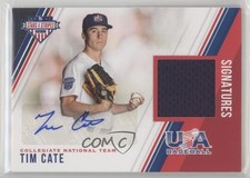 2018 USA Baseball Stars & Stripes and Material Signatures /299 Tim Cate Auto 1u6