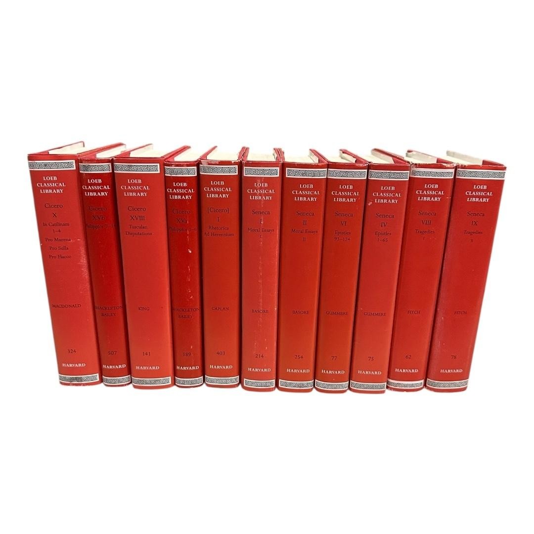 Cicero & Seneca Loeb Classical Library 11 Vol Set Red HC DJ Harvard Latin Eng