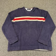 Vintage Tommy Hilfiger Men  s Pullover Sweater - Size Large - 100 Cotton
