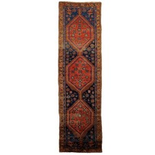 Tappeto Sarab Antico Cotone Lana Nodo Fine Iran 316 x 91 cm