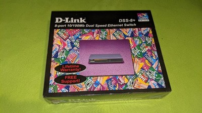 D-Link DSS-8+ 8 Port Ethernet Switch (Sealed, Vintage)