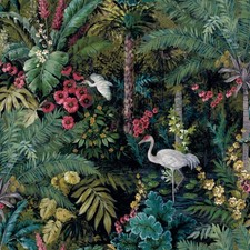 Holden Papier Peint Jungle Paradise Extérieur Grues Fleurs Palmier Noir 13181