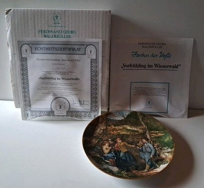 Waldmüller - A 4051 - Wandteller Sammelteller ''Vorfrühling im Wienerwald'' - OVP 