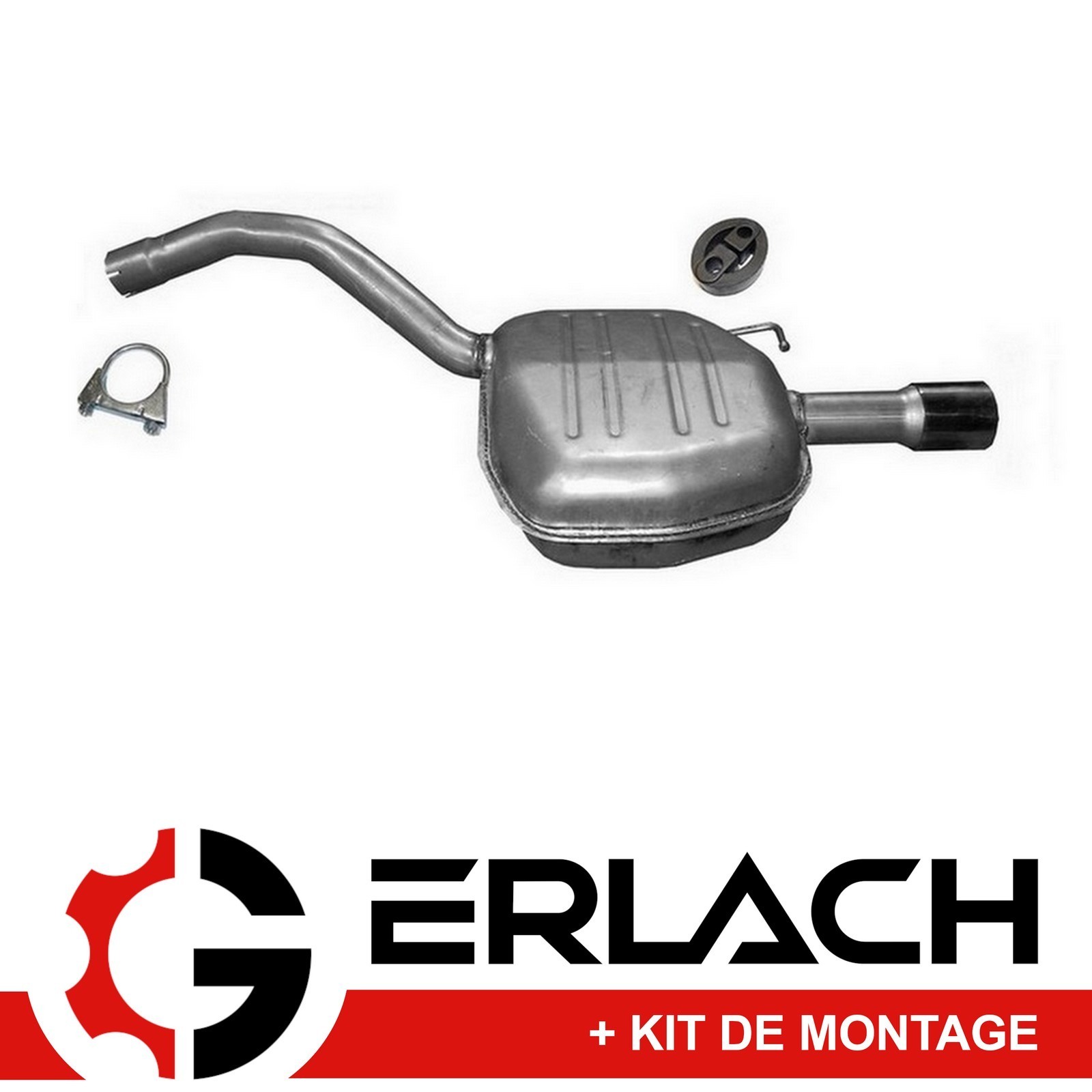 Silencieux arrière pour Volvo V70 III en acier aluminé robuste modèle 7630