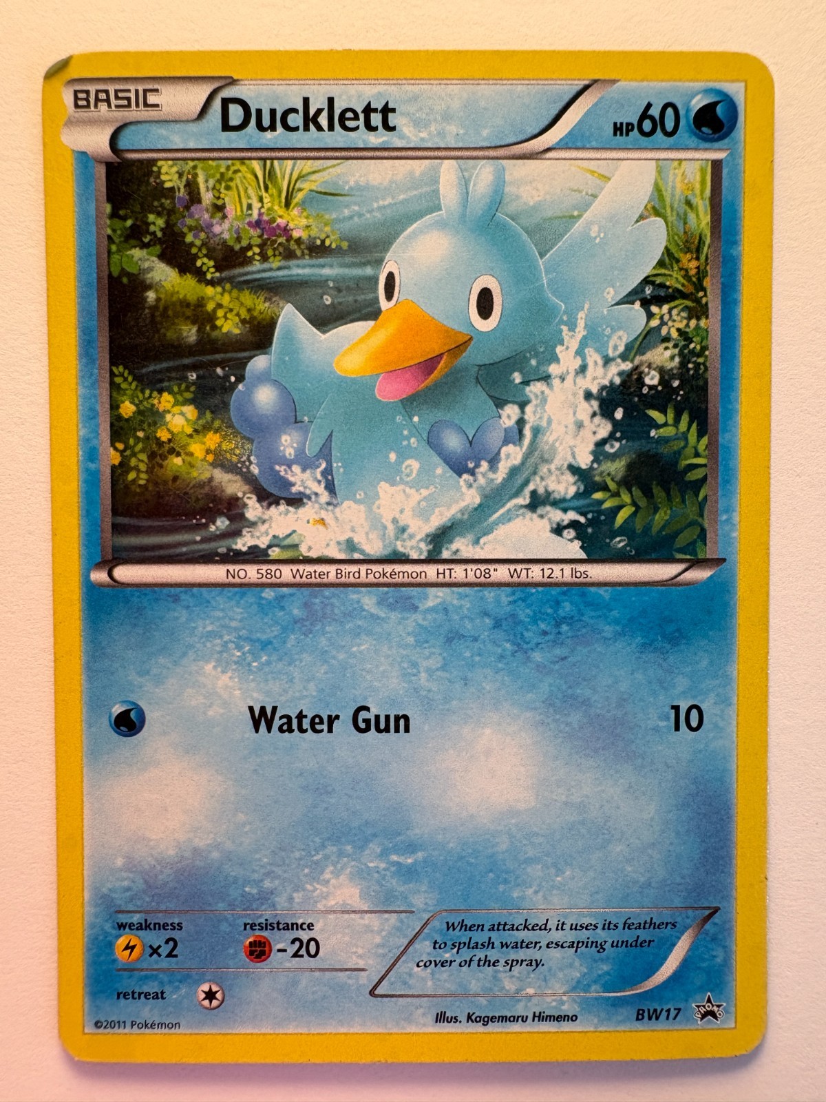 Ducklett BW17 Black and White Promo Holo Pokemon Card