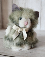 Russ Itty Bitty Kitties Cat 4in Grey White Tones Plush