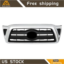 With Black Grill For Toyota Tacoma 2005 2006-2010 2011 Front Grille Chrome Shell With Black Grill For Toyota Tacoma 2005 2006-2010 2011 Front Grille Chrome Shell