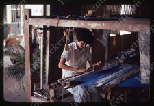SL21  Slide 1960&rsquo;s Thailand  silk Weaver/ Worker  229a