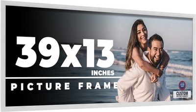 39x13 Frame White Wood Picture Photo Frame with UV Acrylic and Acid Free Backing