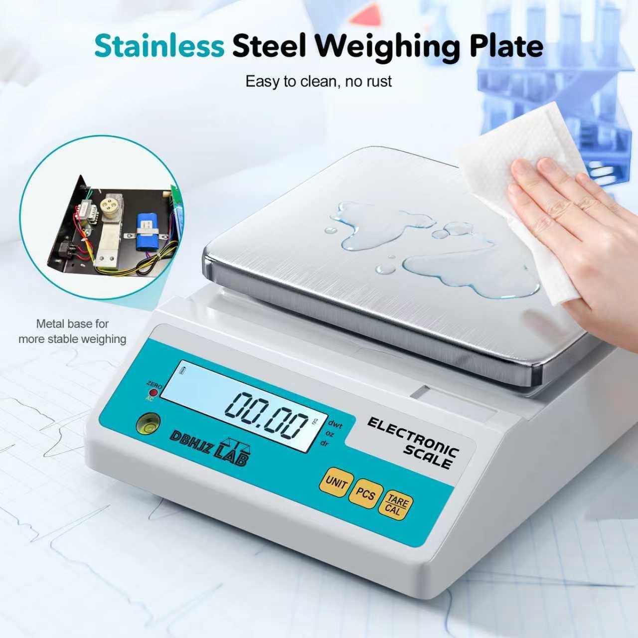 Lab Scale 5000g x 0.01g High Precision Electronic Analytical Balance g/lb/oz/... thumbnail 5