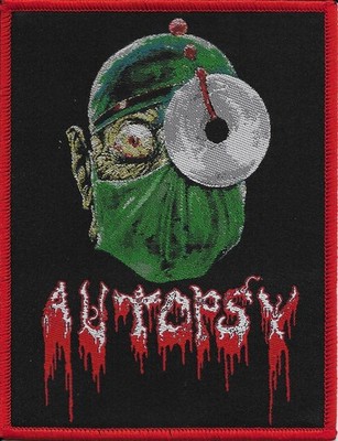 AUTOPSY-SEVERED HEAD-WOVEN PATCH-RED BORDERS