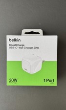 Belkin BoostCharge USB-C Wall Charger 20W Fast Charge Foldable White