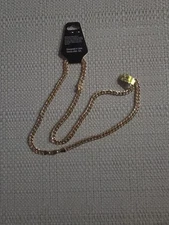 Men's Concave Cuban link Chain 14k Gold Plated 24"  inch Necklace